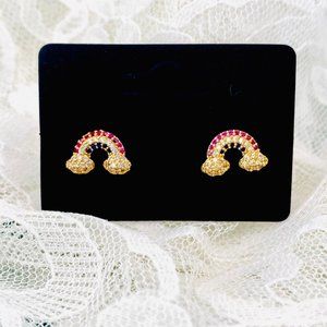 Crystal Rainbow Stud Earrings